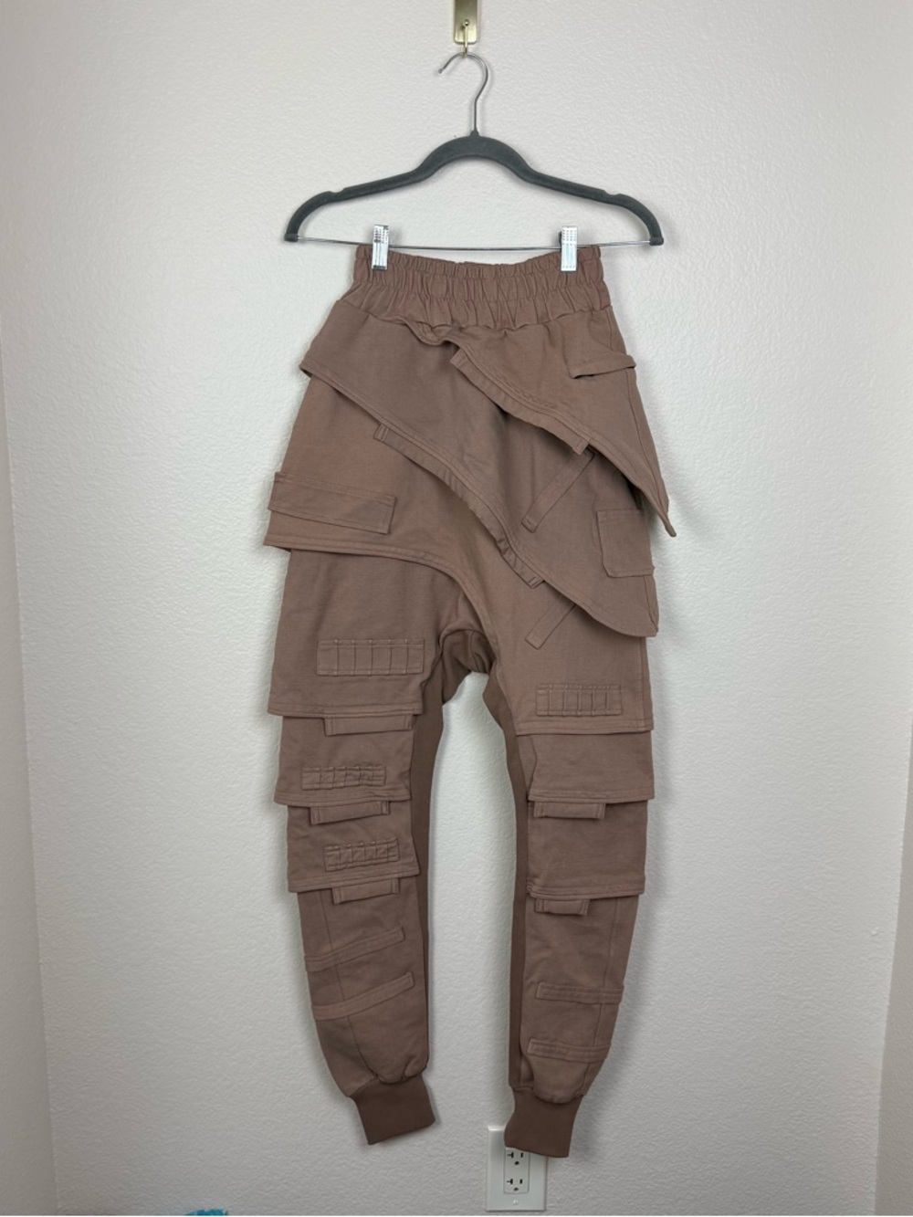 Demobaza Pants Mens Small Brown Trousers Dropcrotch Avant Garde Dystopian
